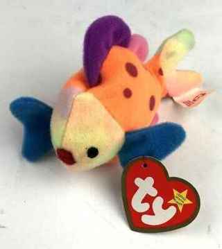 NEW WITH TY TAG LIPS THE FISH BEANIE BABY