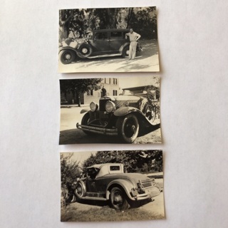 3x Vintage Car Photos 1938