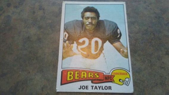 1975 TOPPS JOE TAYLOR CHICAGO BEARS FOOTBALL CARD# 492