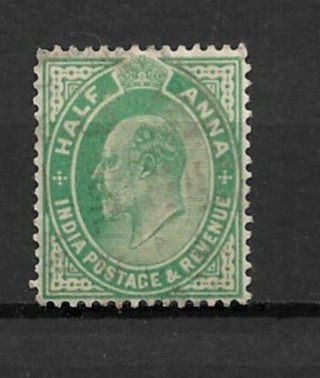 1906 India Sc78 ½a King Edward VII used