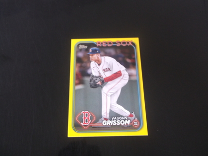 2024 Topps Series 2   Vaughn Grissom   Yellow Parallel  card   #  467   boston  redsox 