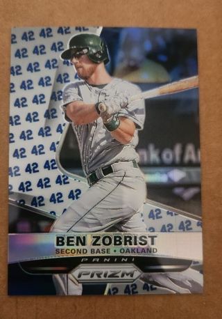 Low numbered Ben Zobrist Oakland A's #08/42