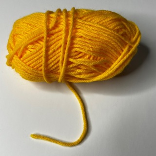 Yellow 100% Acrylic Yarn 10 Yards 