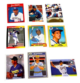 Vaughn,Plesac,Higuera,Polidor,Valentin,Sundberg- 9 Card Lot