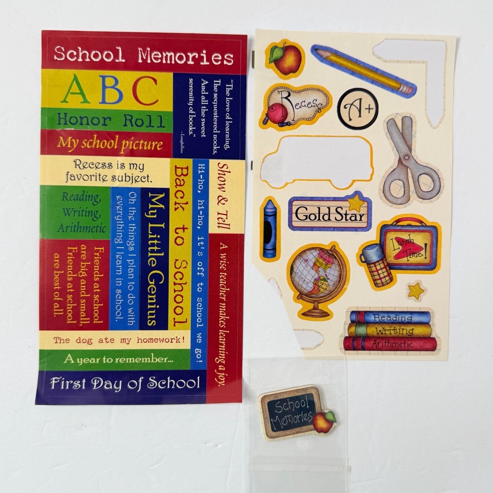 Free: School Memories Stickers Sheets 