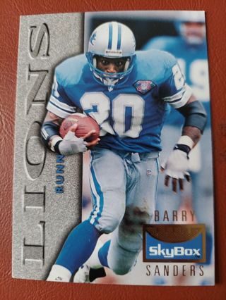 1995 SkyBox #42 Barry Sanders Detroit Lions HOF