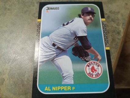 1987 DONRUSS AL NIPPER BOSTON RED SOX BASEBALL CARD# 297