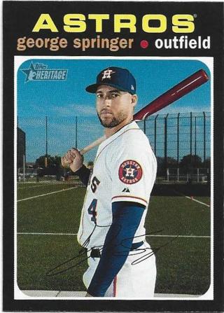 2020 TOPPS HERITAGE GEORGE SPRINGER CARD