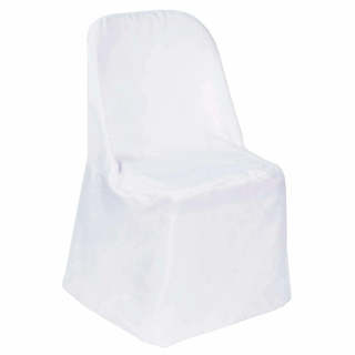 White Polyester Folding Chair Covers (set of 20)
