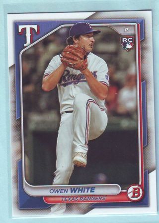 2024 Bowman Owen White ROOKIE Baseball Card # 57 Rangers