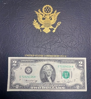 Vintage 1976 Two Dollar Bill
