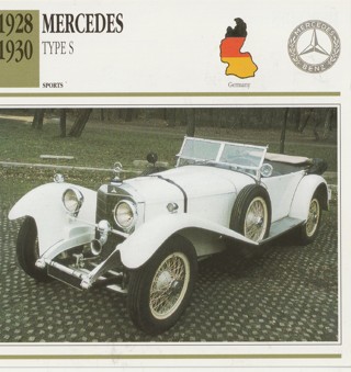 Classic Cars 6 x 6 inches Leaflet: 1928-1930 Mercedes Type S