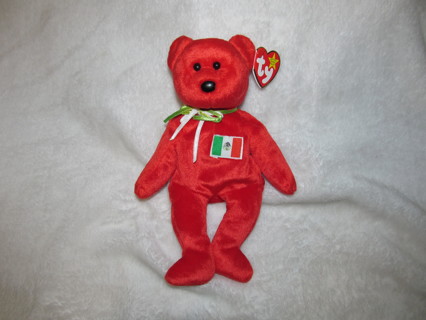 Ty Beanie Baby "Osito" the Mexican Red Bear Beanie Babies