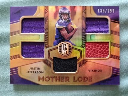 2021 Panini Gold Standard Mother Lode Quintuple Relic Justin Jefferson