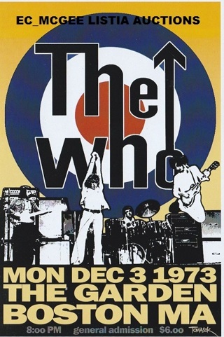 THE WHO POSTCARD SIZE CLASSIC ROCK POSTER