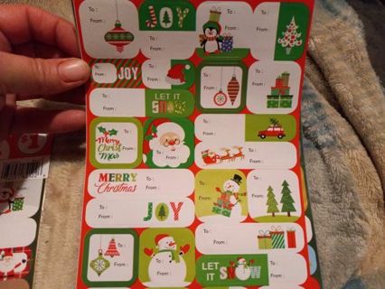 Christmas label 25 pc sticker no refunds regular mail Win 2 or more get bonus