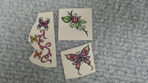 Temporary Tattoos ~Butterflies & LadyBug~