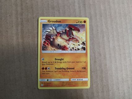 Pokemon Cosmic Eclipse Groudon Card Rare