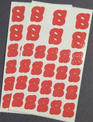2 Sheets Letter S Stickers