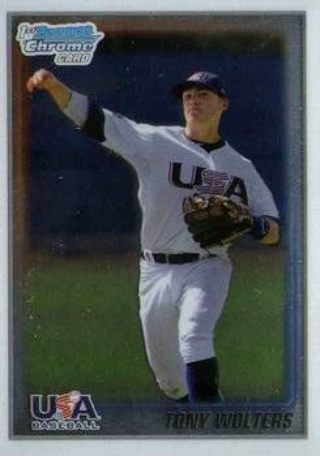 2010 Bowman Chrome Baseball Tony Wolters USA Refractor ROOKIE CARD 137/500 MLB