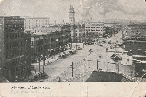 Vintage Unused Postcard: b&w: Canton, Ohio