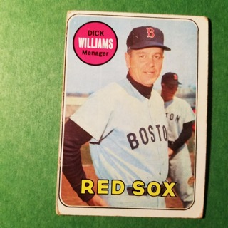 1969 - TOPPS EXMT - NRMT BASEBALL - CARD NO. 349 - DICK WILLIAMS - RED SOX