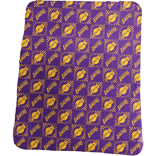 Los Angeles Lakers 60'' x 50'' Repeat Pattern Lightweight Throw Blanket Officially Licensed NBA