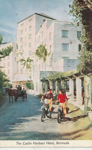 Vintage Used Postcard: a: 1956 Castle Harbor Hotel, Bermuda