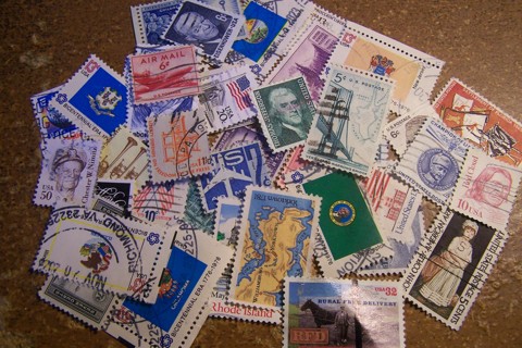 Lot of 40 Different Used United States Stamps up to 100 Years Old - Commems, Airmails, Christmas +