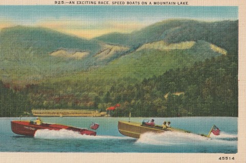 Vintage Unused Postcard: c: Speed Boat Racing