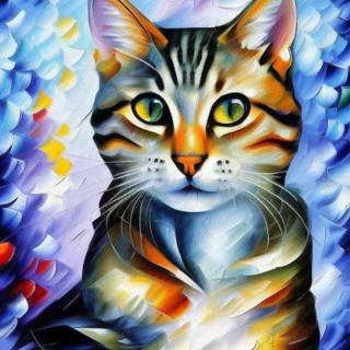 Listia Digital Collectible: Gray Tabby Portrait