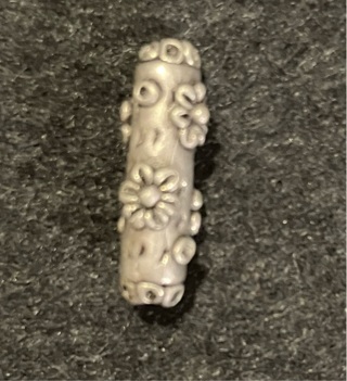 Long Silver Bead