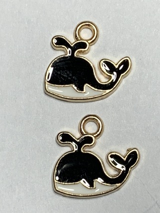 WHALE CHARMS~#3~BLACK~FREE SHIPPING!