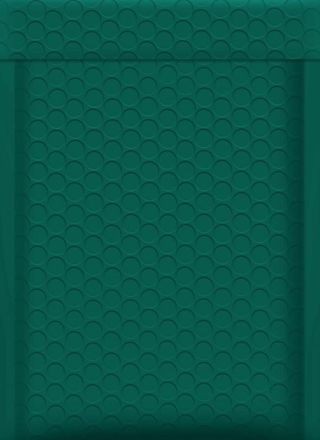 ➡️⭕(1) DARK GREEN BUBBLE MAILER 6x10"