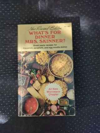 VINTAGE=whats for dinner mrs.skinner cookbook