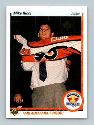 1990-91 Upper Deck Hockey Card #355 Mike Ricci Philadelphia Flyers RC