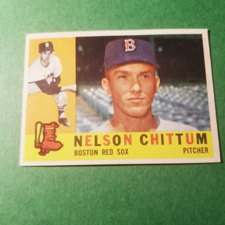 1960 - TOPPS EXMT - NRMT BASEBALL - CARD NO - 296 -  NELSON CHITTUM  - RED SOX