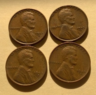 Wheat Penny lot 1942,1945,1946,1946S