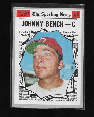 1970 TOPPS JOHNNY BENCH #464($50 BV.)