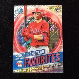 Alex Bohm Rookie ROY Favorites Mojo Refractor