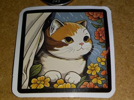 Cat Cute one new vinyl sticker no refunds regular mail win 2 or more get bonus