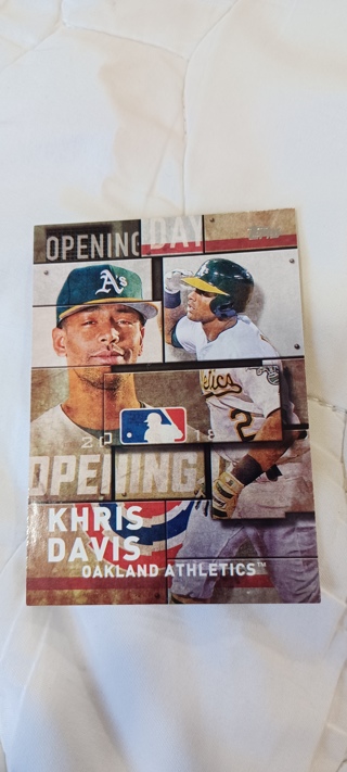 19 Topps Khris Davis Opening day insert