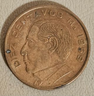 1959 Mexico 10 Centavos Coin