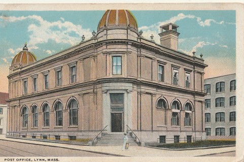 Vintage Unused Postcard: a: Post Office, Lynn, MA