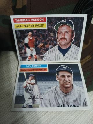 2023 Topps Archives Thurman Munson & Lou Gehrig Baseball Cards