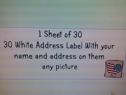 1 sheet Address Stickers