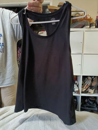 Women black tank top by Athletic works size L