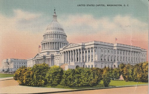 Vintage Used Postcard: (i): 1945 United States Capitol, Washington DC