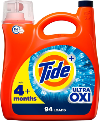 [NEW] Tide Ultra Oxi Liquid Laundry Detergent HE Compatible, (94 Loads) 132 fl oz