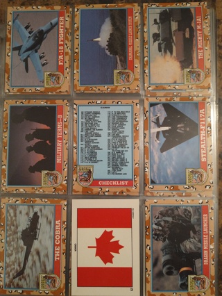 set of 9 desert storm cards free shipping